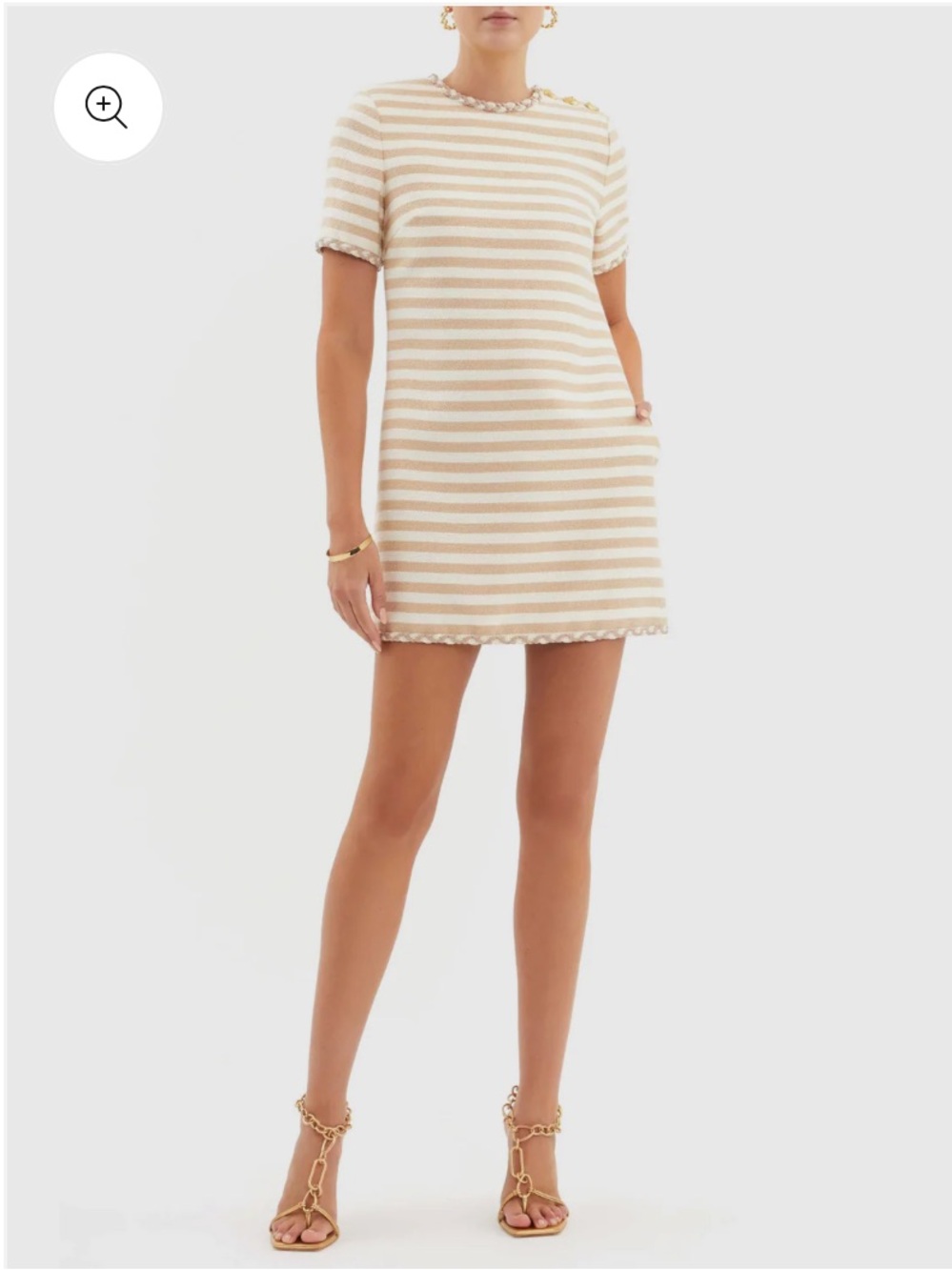 New Rebecca Vallance Maurice Striped Mini Dress